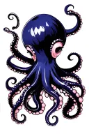Feminine Octopus tattoo design idea