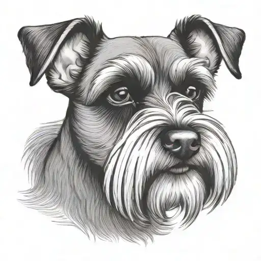 miniature schnauzer male tattoo design idea