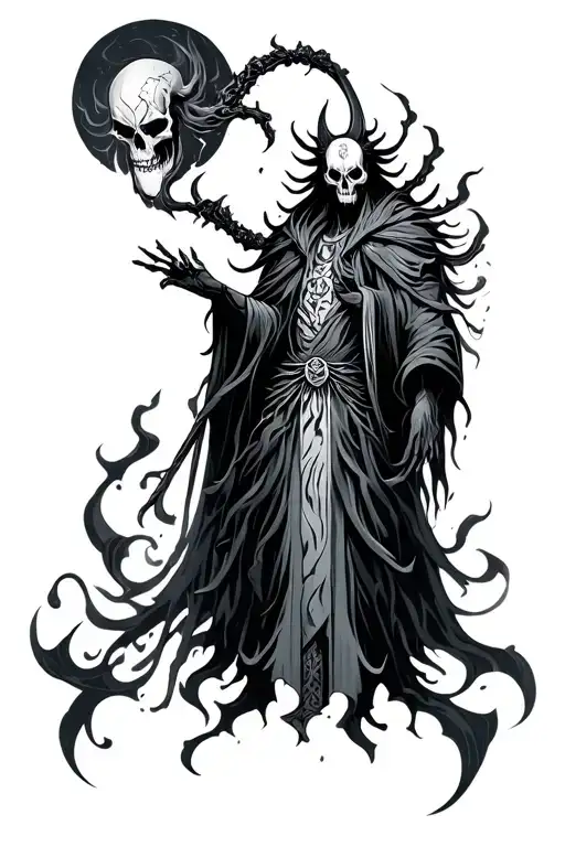 Shinigami the god of death tattoo design idea