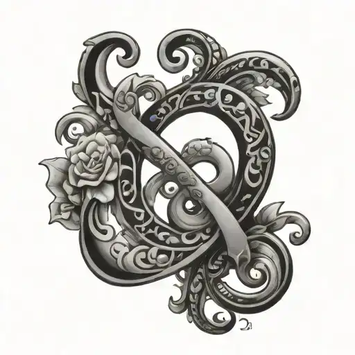 Elijah, Callie, Paisley, Baby T, Harmony infinity sign tattoo design idea