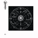 Libra Aries gemini Sagittarius constellation intertwined tattoo design idea