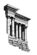 Greek architecture pattern tattoo design idea