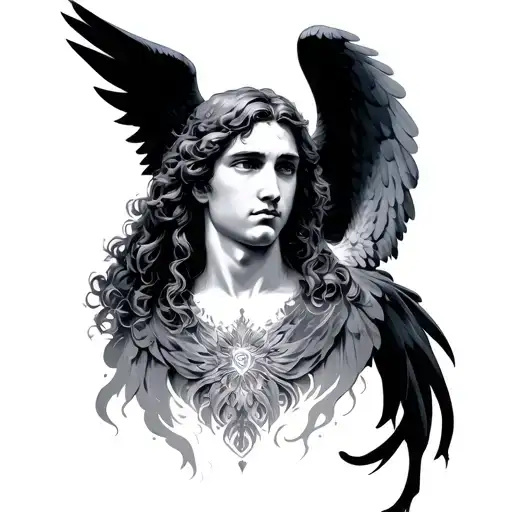 Gabriel Angel tattoo design idea