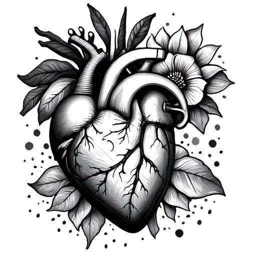 Travel and between reason and heart tattoo design idea
