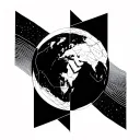 unique black 2x2 geometrical out if this world minimalist tattoo tattoo design idea