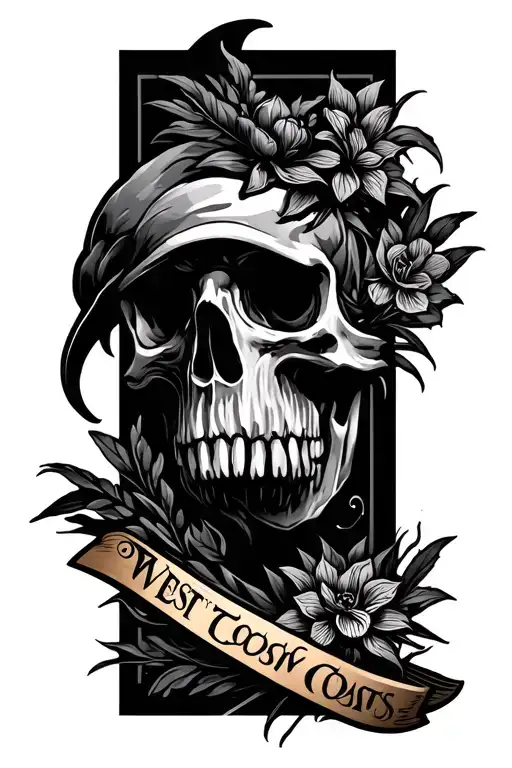 west coast tattoo design idea