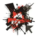 compound bow hunting scene tattoo design idea