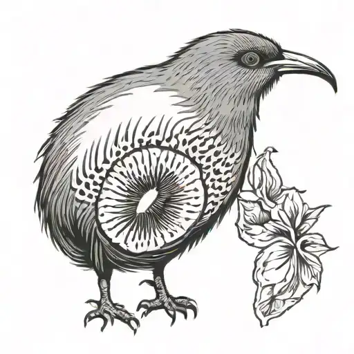 kiwi bird tattoo design idea