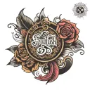 Santosh name tattoo design idea