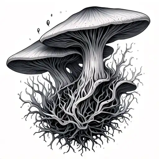 Mycelium tattoo design idea