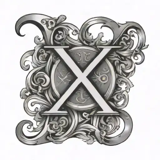 create a tattoo with the roman numerals xii xxii mmxiv and the letter x to commemorate ten year wedding anniversary tattoo design idea