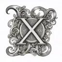 create a tattoo with the roman numerals xii xxii mmxiv and the letter x to commemorate ten year wedding anniversary tattoo design idea