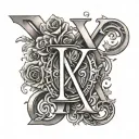 create a tattoo with the roman numerals xii xxii mmxiv and the letter x to commemorate ten year wedding anniversary tattoo design idea