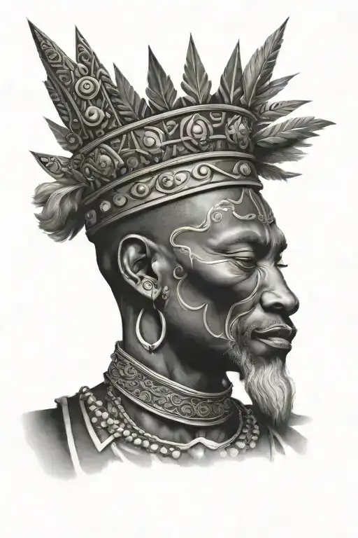 African king tattoo design idea