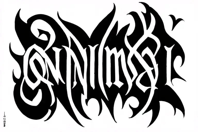 "ONIMISI" VIKING WRITING tattoo design idea