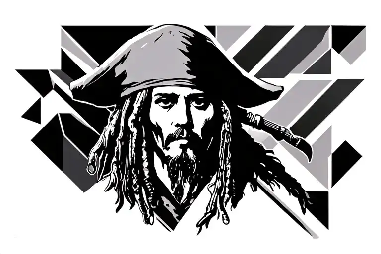 black Pearl Jack Sparrow tattoo design idea
