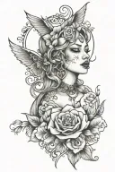 Luna Sofia with a heart tattoo design idea