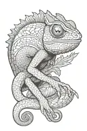 chameleon tattoo design idea