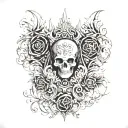 gothic wallpaper tattoo design idea