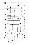 minimalistic tattoo design Morse code for ‘BFF’ in a straight vertical line. Replace the dots with tiny stars  tattoo design idea
