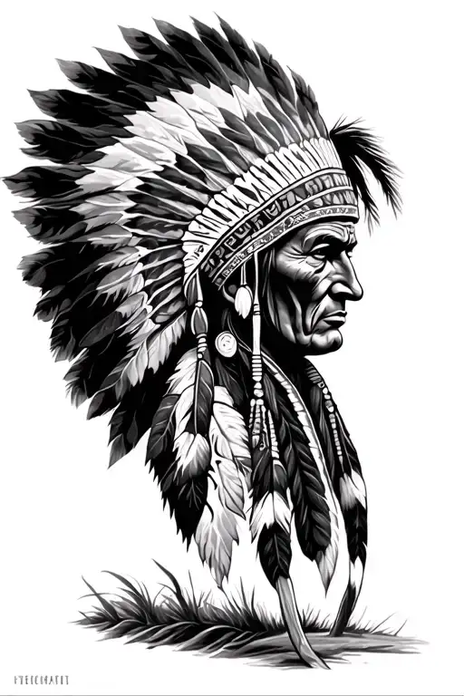 Blackfoot Indian tattoo design idea