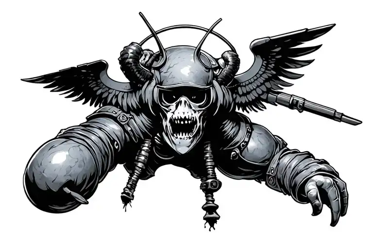 Helldiver 2 tattoo design idea