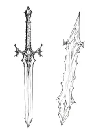 shards of narsil sword tattoo design idea