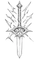 shards of narsil sword tattoo design idea
