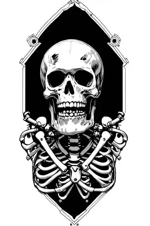 Skeleton tattoo design idea