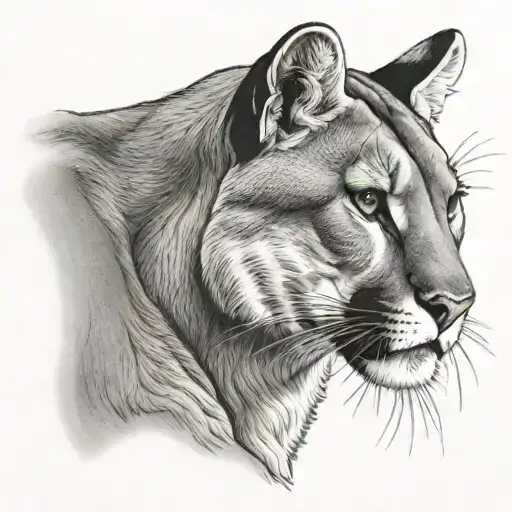 Cougar tattoo design idea