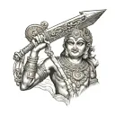 murugan vel weapon tattoo design idea