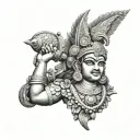 murugan vel weapon tattoo design idea