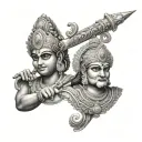 murugan vel weapon tattoo design idea