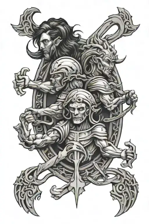 Gemini zodiac sign tattoo design idea