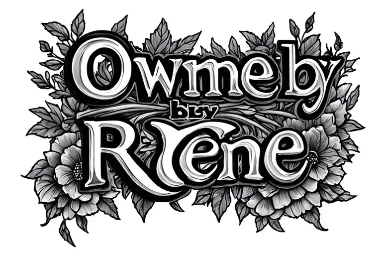 "Owned by Rene" vulva tattoo design tattoo design idea