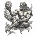 prometheus giving fire tattoo design idea