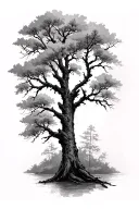Oakland tree branch tattoo design idea