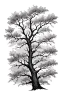 Oakland tree branch tattoo design idea