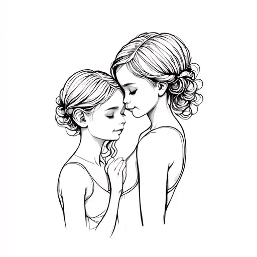 matching tattoo mom daughter and son born tattoo design idea