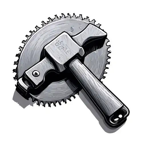 Hammer And Saw tattoo design idea