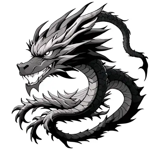 shen long of dragon ball tattoo design idea