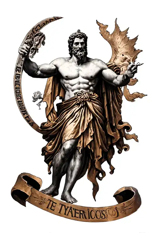 greec god ajax tattoo design idea