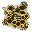 geomettric honeycomb with bee for knee tattoo tattoo design idea