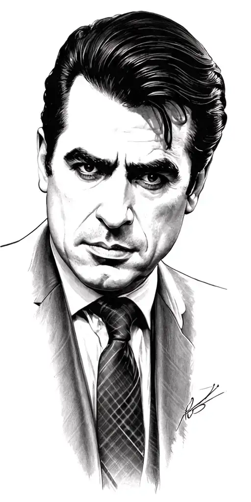 scarface, godfather, new york mafia tattoo design idea