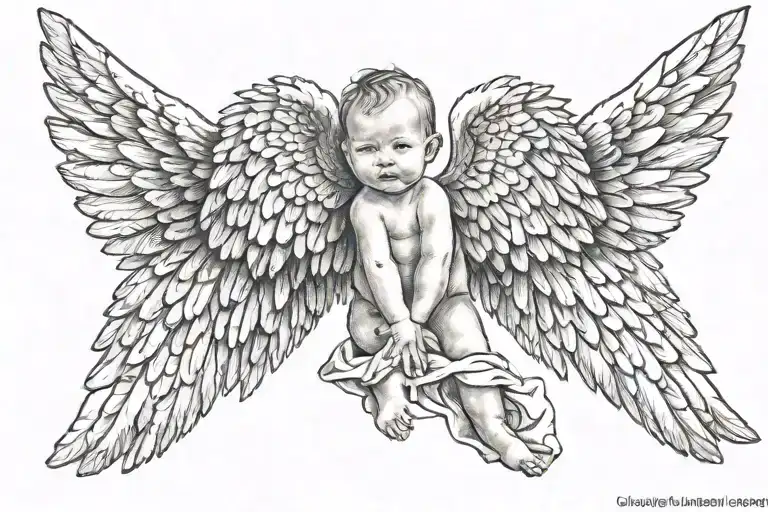 baby angel wings perfect tattoo design idea