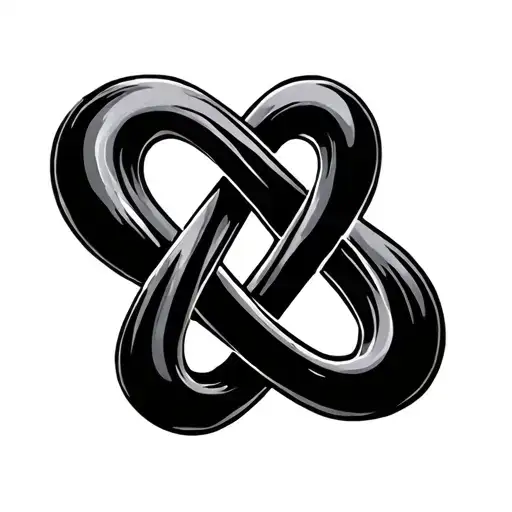 444 infinity symbol merging tattoo design idea