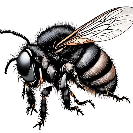 buble bee fyling tattoo design idea