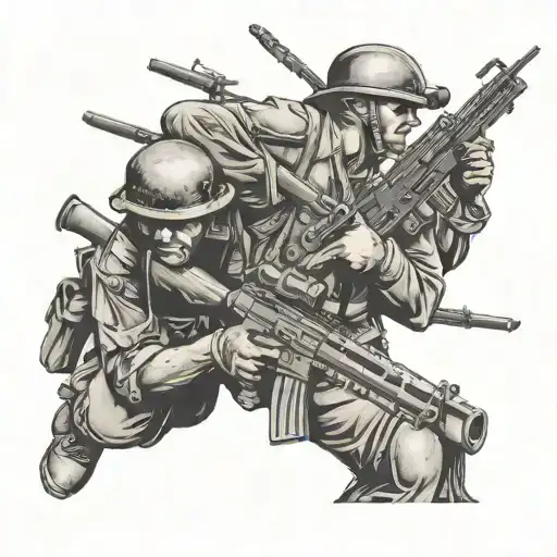 infantry army tattoo design idea
