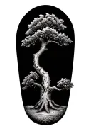 live oak tree tattoo design idea