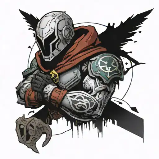 destiny 2 titan holding the world tattoo design idea